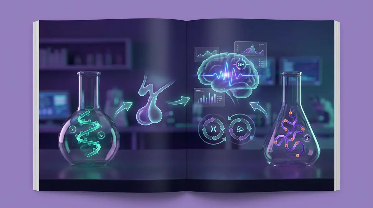 Illustration for Ipamorelin and CJC-1295: Growth Hormone Secretagogue Research