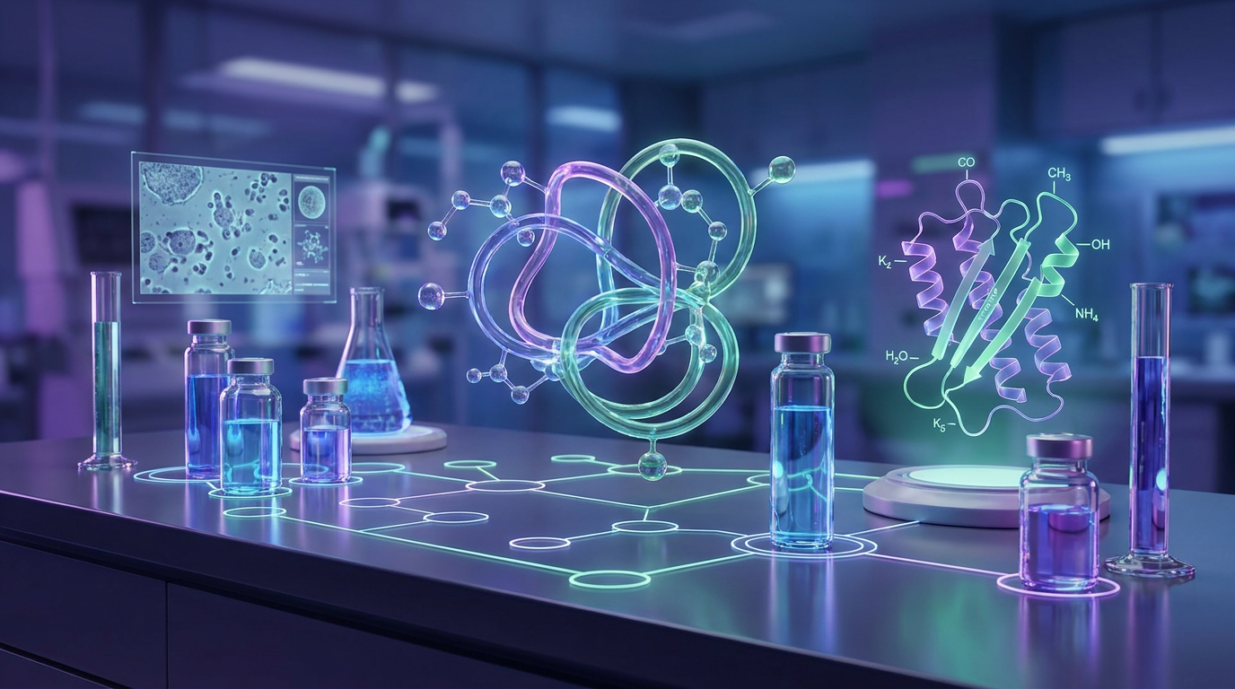 KPV peptide research illustration for the article KPV Peptide Research: Unraveling Metabolic Signaling Pathways
