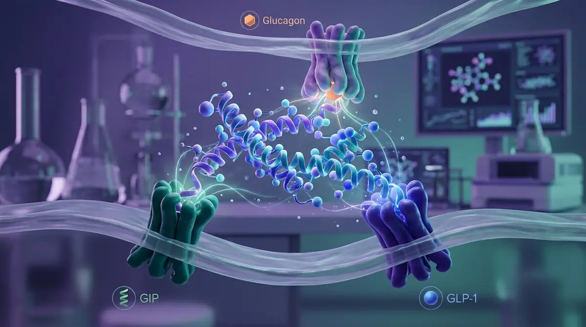 Illustration for Retatrutide: Triple-Agonist Peptide in Metabolic Research
