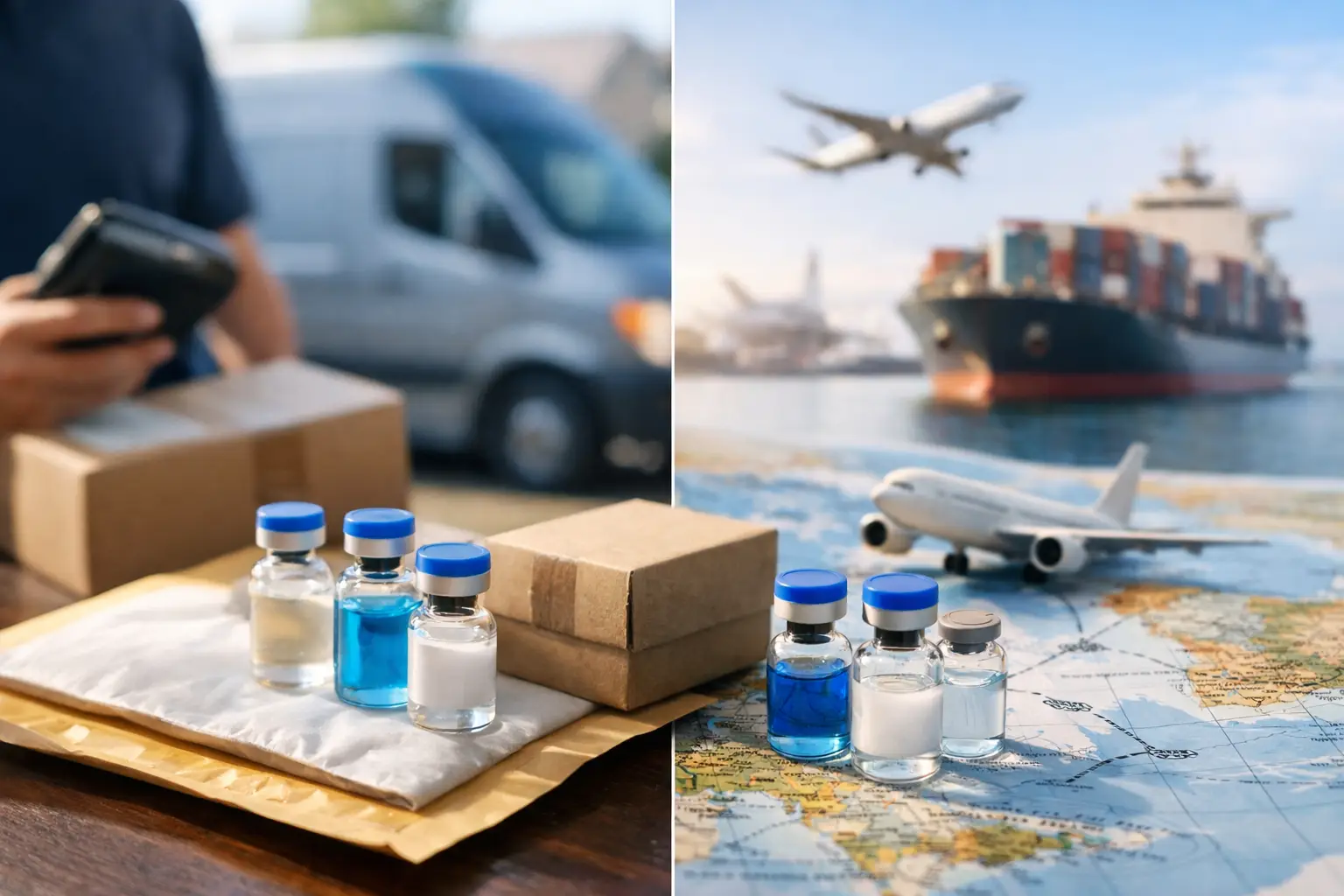 Domestic vs International Peptide Shipping