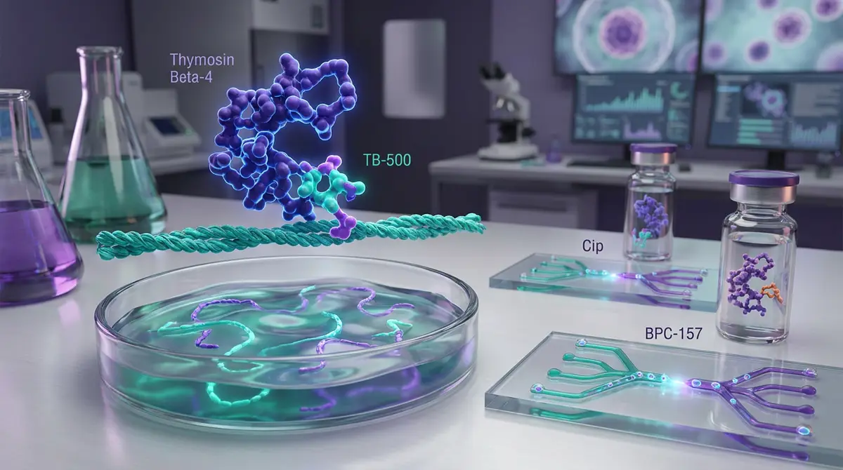 Illustration for TB-500 and Thymosin Beta-4: Migration and Repair Research