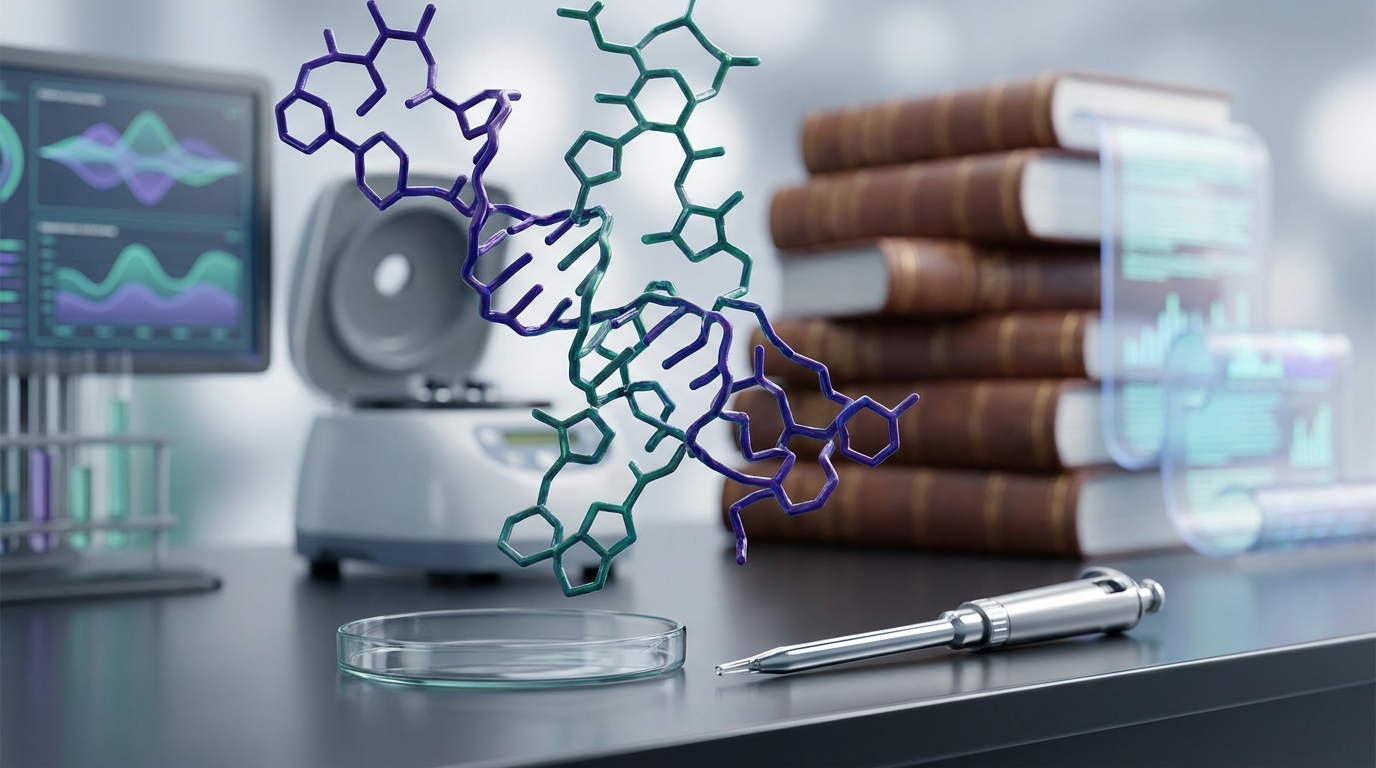 tesamorelin research peptide illustration for the article Tesamorelin Research Peptide: Longevity Implications and Metabolic Studies