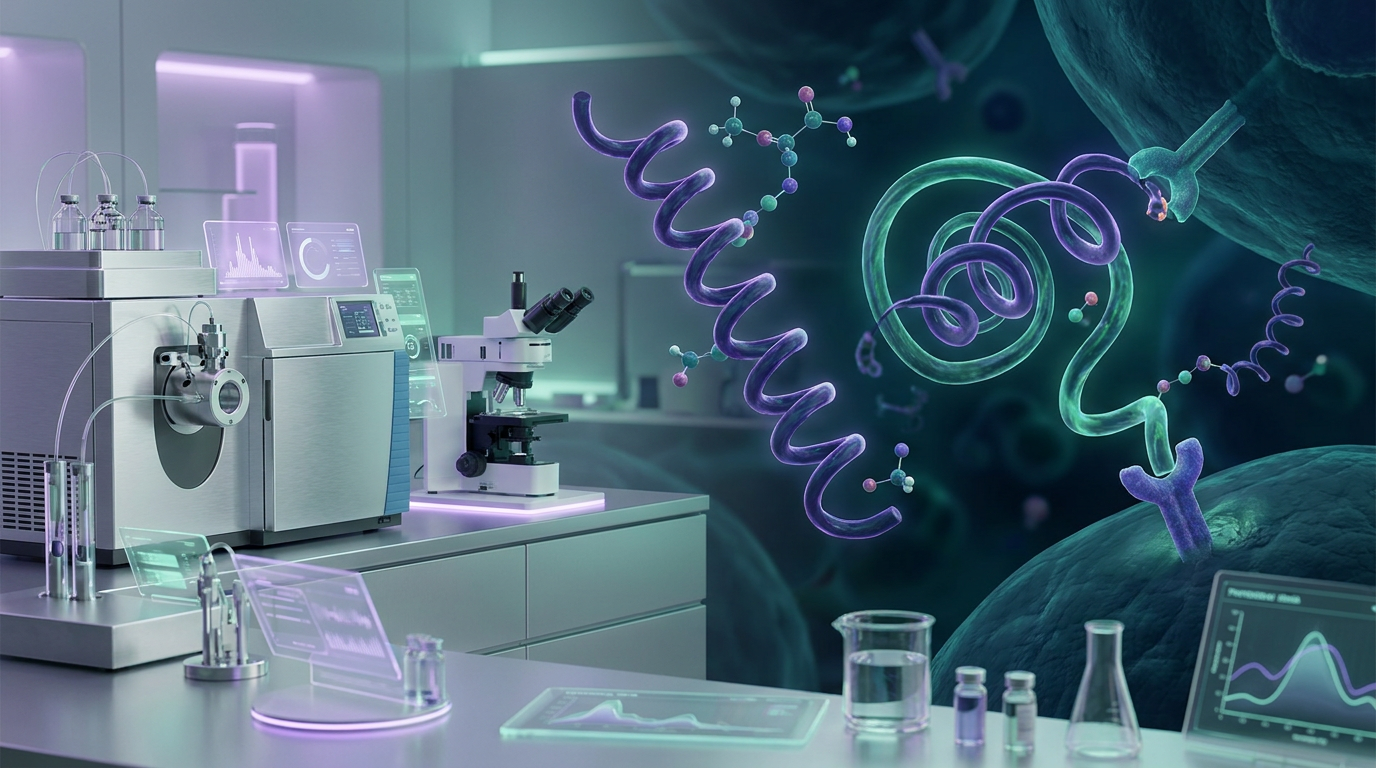 TB-500 research peptide illustration for the article Thymosin Alpha-1 Research: An Immune Signalling Educational Primer